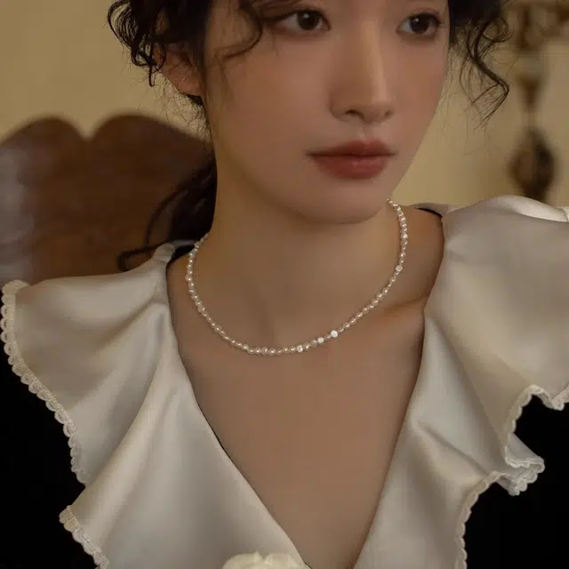 韵系 巴洛克不规则淡水珍珠高级感小众 铜镀金 项链 女款