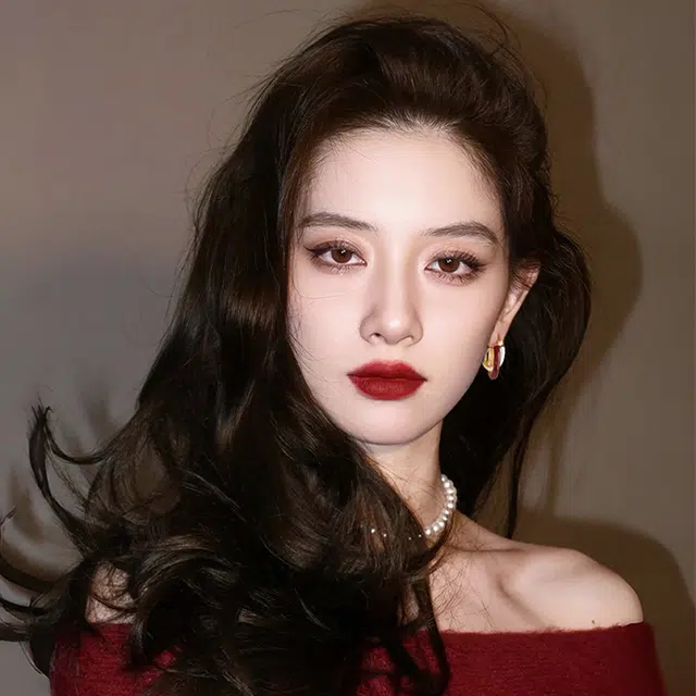 韵系 复古安可拉红撞色滴釉双圈 铜镀金 耳环 女款