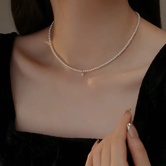 韵系 锁骨链小众设计感高级法式颈链 锆石 项链 女款