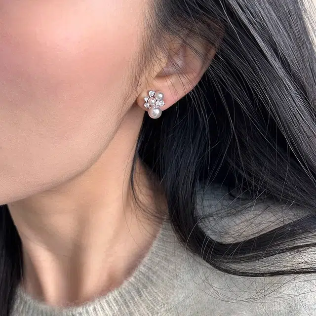韵系 温柔曼塔玫瑰 铜镀金 耳钉 女款