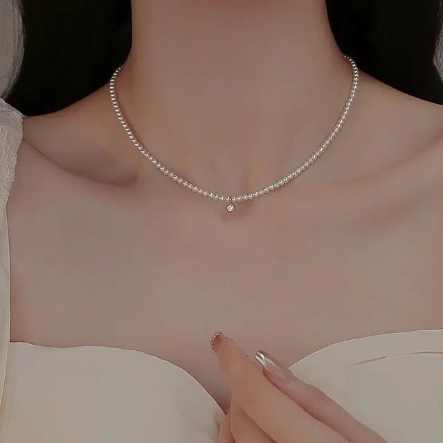 韵系 锁骨链小众设计感高级法式颈链 锆石 项链 女款