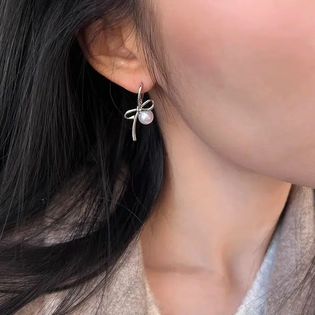 韵系 蝴蝶结简约设计感时尚高级感 铜镀金 耳环 女款