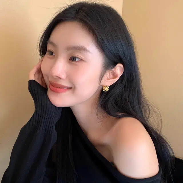 韵系 闪耀金属不规则碎银子 铜镀金 耳钉 女款