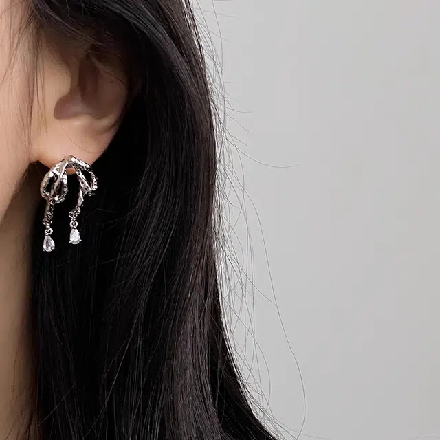 韵系 高级感耳饰冷淡风蝴蝶结 锆石 耳夹 女款