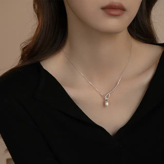 韵系 韩系温柔珍珠吊坠 铜镀金 项链 女款