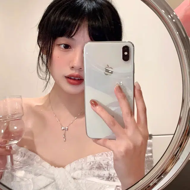 韵系 甜美精致蝴蝶结流苏仿珍珠高级感小众设计颈链 锆石 项链 女款
