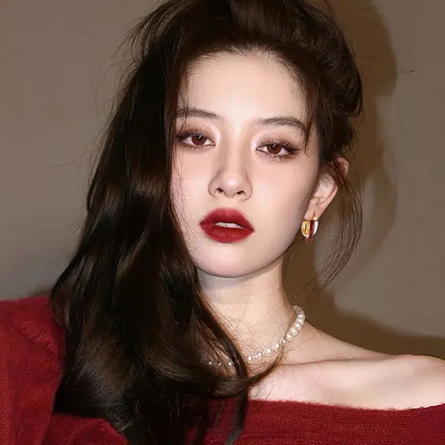 韵系 复古安可拉红撞色滴釉双圈 铜镀金 耳环 女款