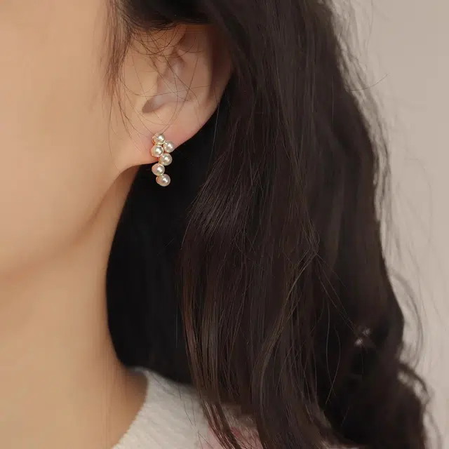 韵系 轻奢简约葡萄串 仿珍珠 耳钉 女款