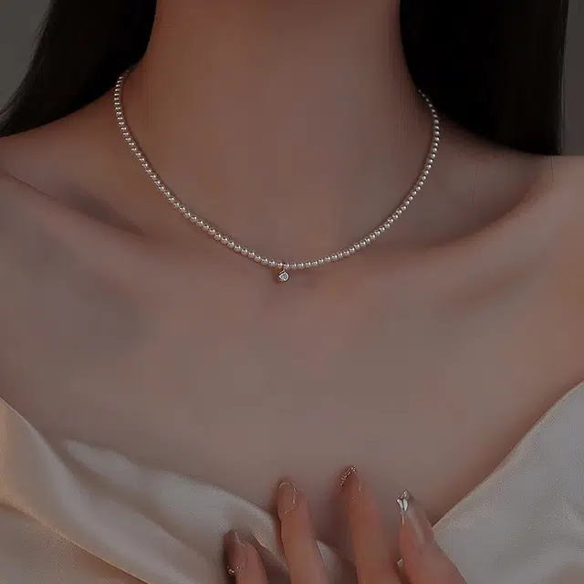 韵系 锁骨链小众设计感高级法式颈链 锆石 项链 女款
