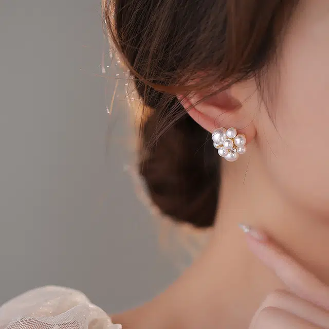 韵系 轻奢小众高级感气质 珍珠 锆石 耳环 女款