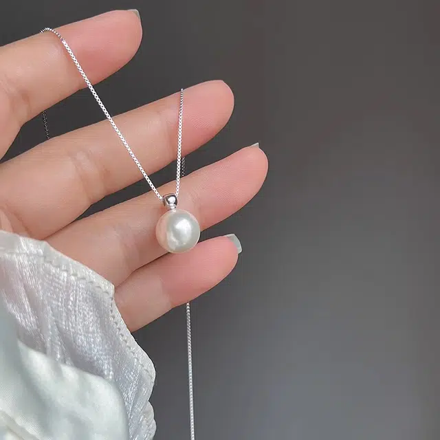 韵系 简约锁骨链轻奢小众设计感高级颈链 仿珍珠 项链 女款