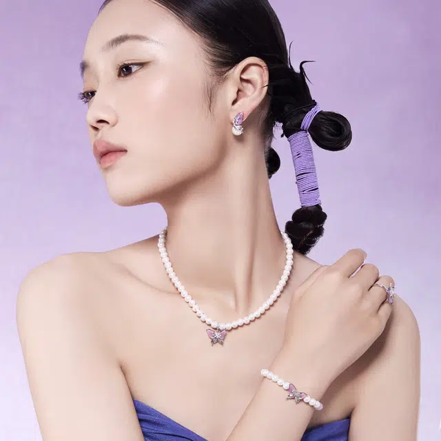 宫主 ×王者荣耀合作款 貂蝉·金色仲夏夜系列 蝶梦仲夏梦幻紫蝴蝶串珠九紫离火运 轻奢灵动气质款 玉髓 手串 女款