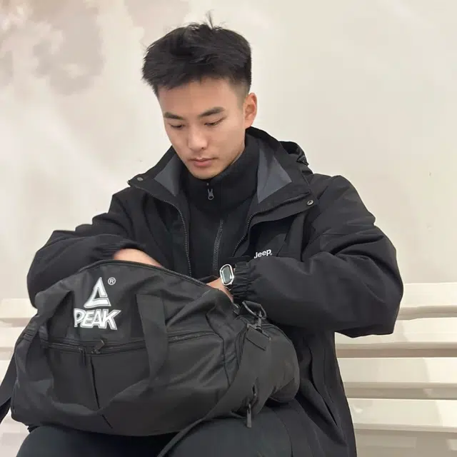 匹克 大容量可调节运动训练旅行通勤干湿分离独立鞋仓行李包背包 涤纶 手提包 大号 男女同款情侣款 黑色