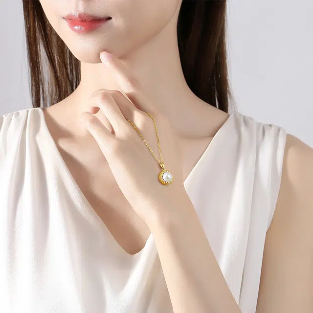 墨者善石 温婉文艺气质 甜美小众 传统铸造工艺 足金 一口价 黄金吊坠 女款