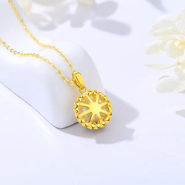 墨者善石 温婉文艺气质 甜美小众 传统铸造工艺 足金 一口价 黄金吊坠 女款