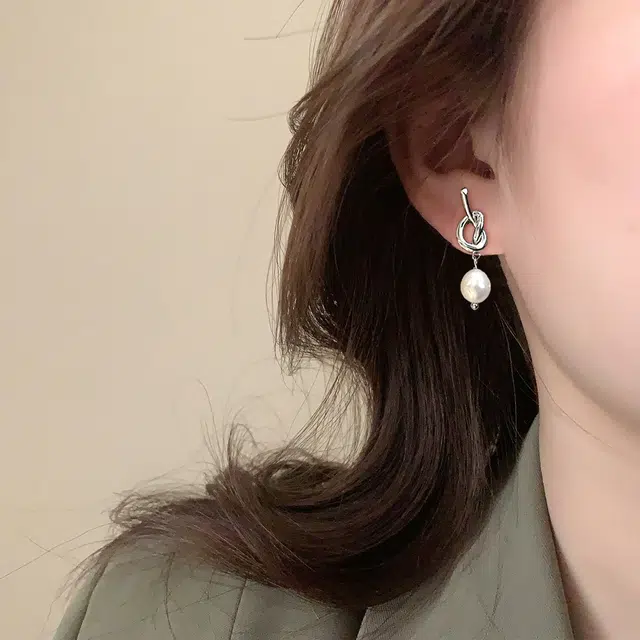 品彩 绳结耳饰组合装 小巧精致高级感 年轻轻奢 淡水珍珠珍珠耳环  女款