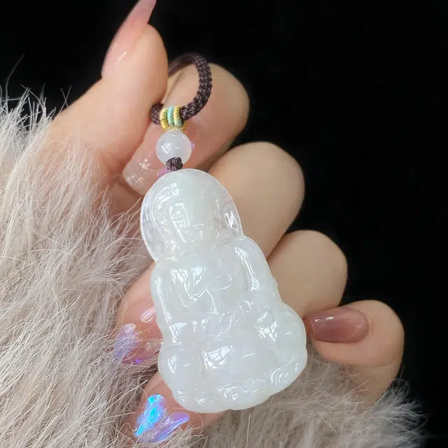 琳琯瑛 新中式国风品质好气质轻奢观音 糯种 翡翠吊坠 女款