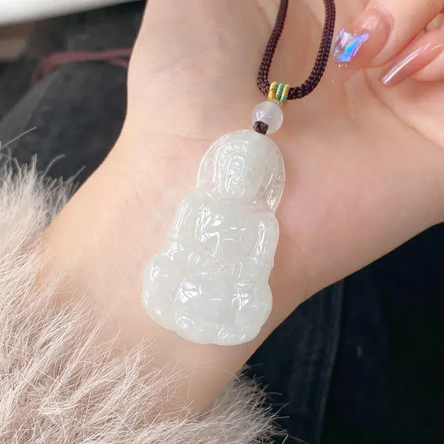 琳琯瑛 新中式国风品质好气质轻奢观音 糯种 翡翠吊坠 女款