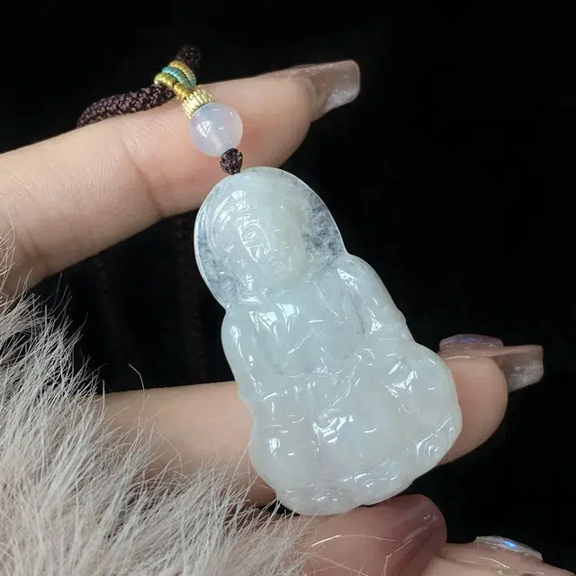 琳琯瑛 新中式国风品质好气质轻奢观音 糯种 翡翠吊坠 女款