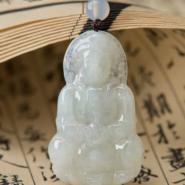 琳琯瑛 新中式国风品质好气质轻奢观音 糯种 翡翠吊坠 女款