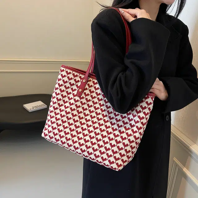 凡思曼 小众高级感简约百搭时尚通勤 布 托特包单肩包 女款 多色