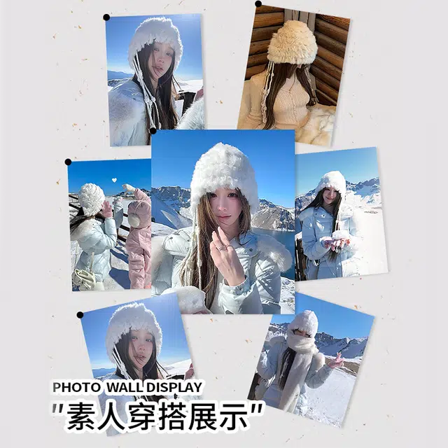 【氛围感~冬季必备】 攸委 手工流苏毛线针织帽子秋冬天加厚保暖加绒护耳帽防寒#好运 兔毛 时尚潮流毛绒包头帽东北户外雷锋帽 女款