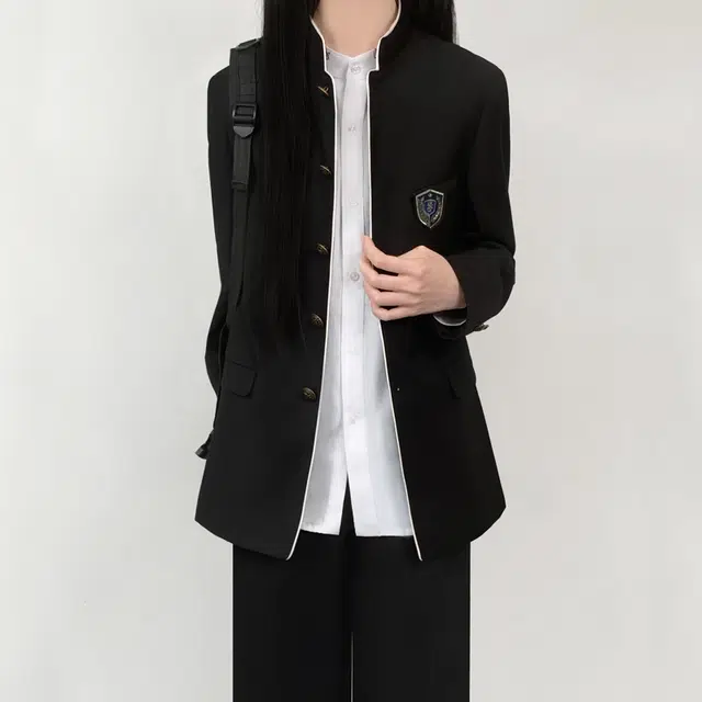 木村叔 日系原创初夏季学院风纯色常规长袖西装 女款
