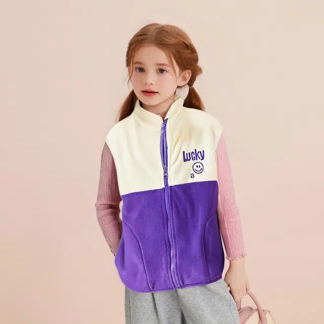 十月妈咪马甲 摇粒绒中大童马夹 儿童款