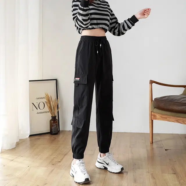 邦固依品 宽松束脚裤小个子美式长裤休闲裤 女款