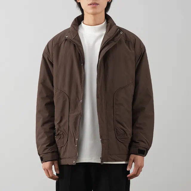 杜克恩 美式美拉德工装立领棉衣夹克外套秋冬季琥珀流光复古潮牌宽松休闲加厚保暖棉服 男女同款