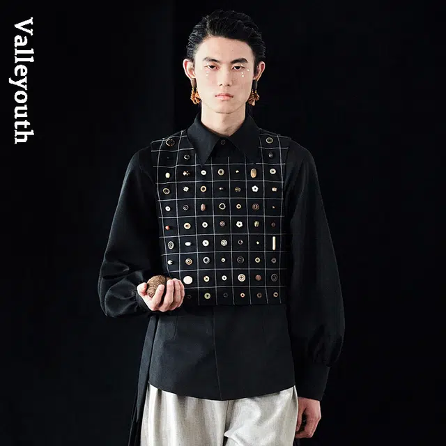 VALLEYOUTH Vintage Button Vest Set