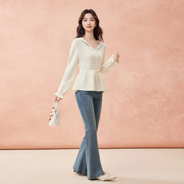 爱依服 法式温柔淑女文艺风衬衫 女款