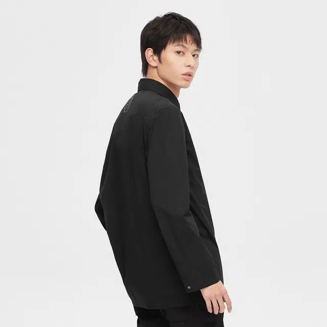 波司登 翻领设计防泼水潮流印花长袖百搭外套防晒服 男款