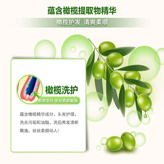 泊泉雅 橄榄柔顺洗发水 护发保湿控油清洁去屑