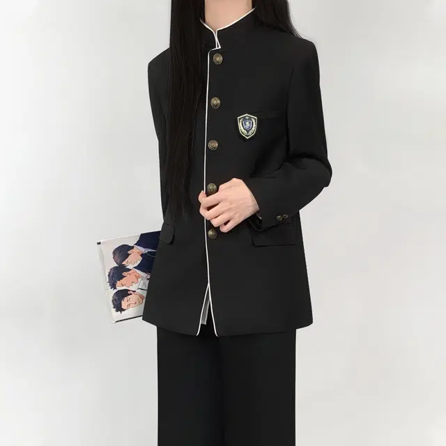 木村叔 日系原创初夏季学院风纯色常规长袖西装 女款