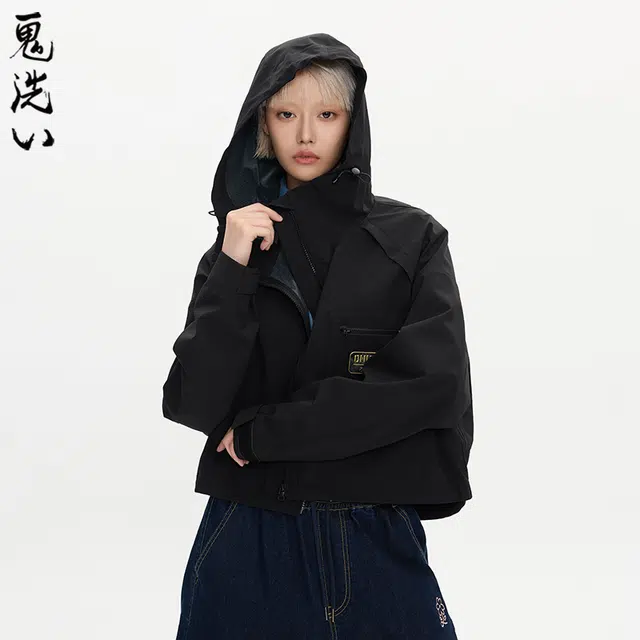 鬼洗  轻户外短款衣外套标准  软壳衣  女款