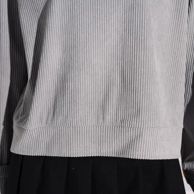 法文箱子 针织甜美风休闲纯色落肩袖长袖娃娃领宽松卫衣 女款