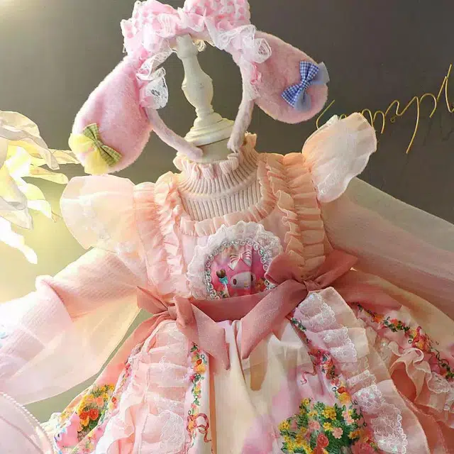 儿童款米囹女童连衣裙春秋公主裙礼服 宝宝洋气蓬蓬洛丽塔