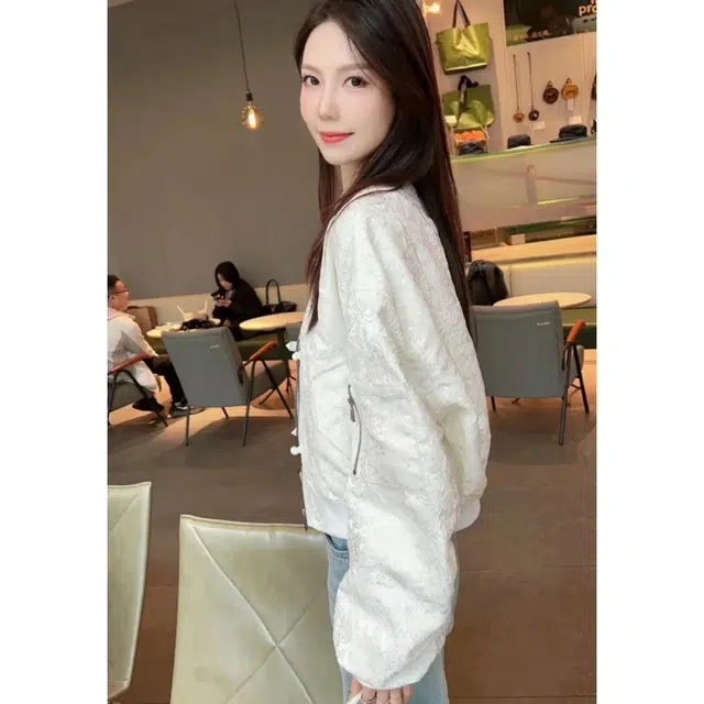 邦固依品 新中式国风盘扣短款外套女春秋款宽松时尚小个子薄款棒球服 女款