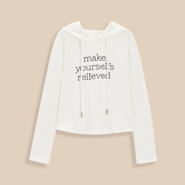 爱依服 简约休闲风字母卫衣 女款
