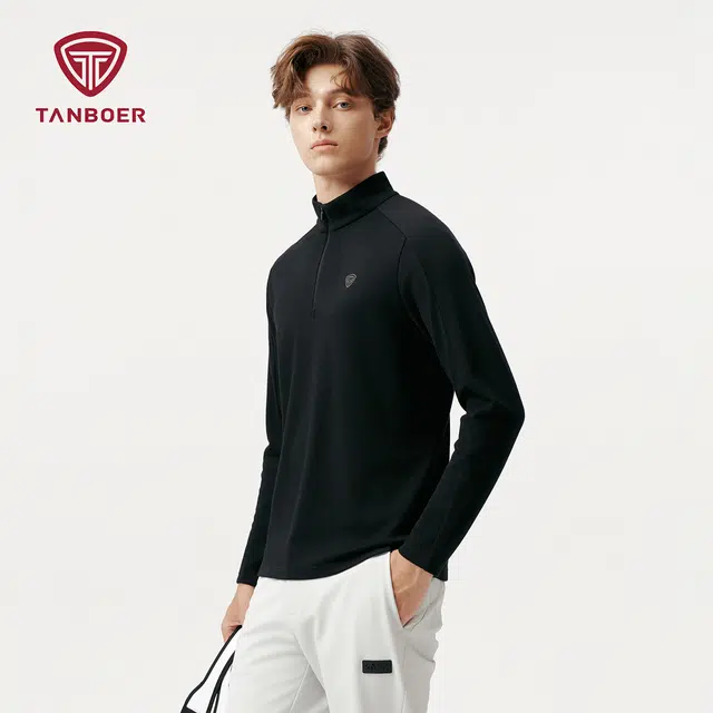 坦博尔 羊毛半拉链锁温运动风开衫羽绒服 女款