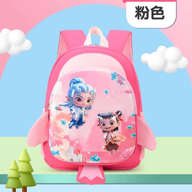 米囹 卡通立体儿童幼儿园书包 透气可爱女童背包学前班 中大班男孩双肩包 中号 彩色