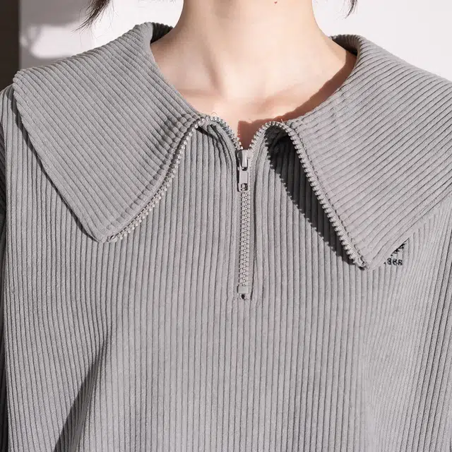 法文箱子 针织甜美风休闲纯色落肩袖长袖娃娃领宽松卫衣 女款