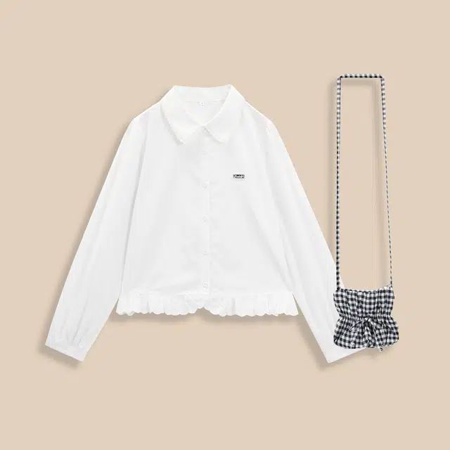 爱依服 甜美少女风减龄长袖休闲风衬衫 女款