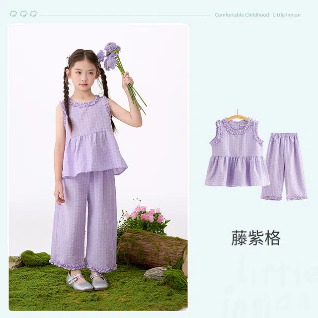 茵曼爬服 短袖休闲夏季纯色