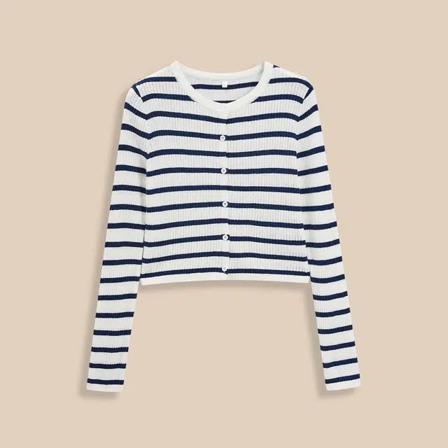 爱依服 法式温柔通勤条纹直筒型斗篷披风 女款