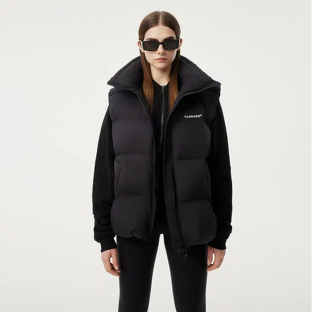 坦博尔 显瘦保暖加厚无袖通勤面包服羽绒服 女款