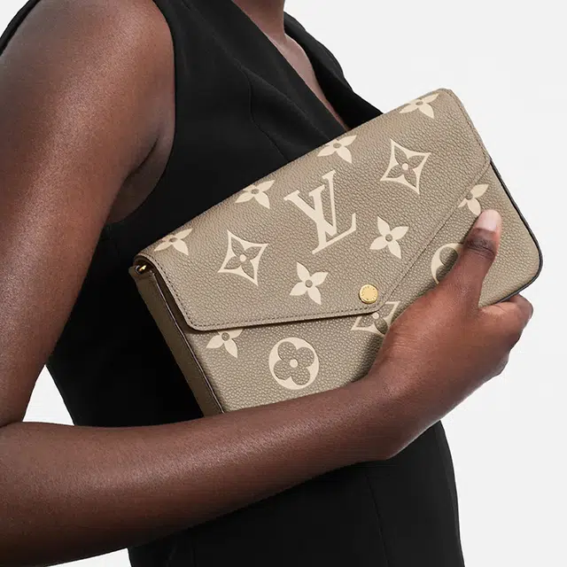 Louis Vuitton Pochette Félicie Elephant Grey Milk White