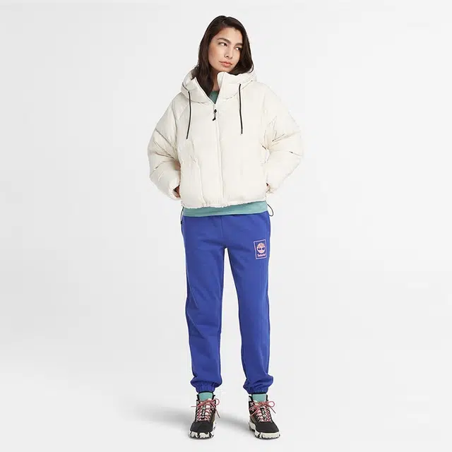 Timberland Hooded Down Jacket Smoke White