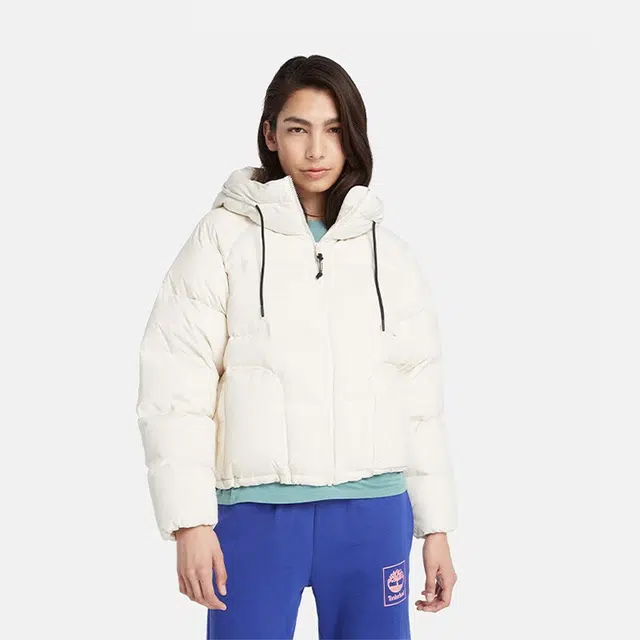 Timberland Hooded Down Jacket Smoke White